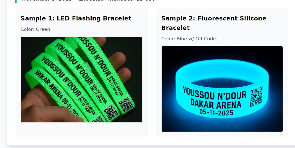 Sample 1: LED Flashing Bracelet Green